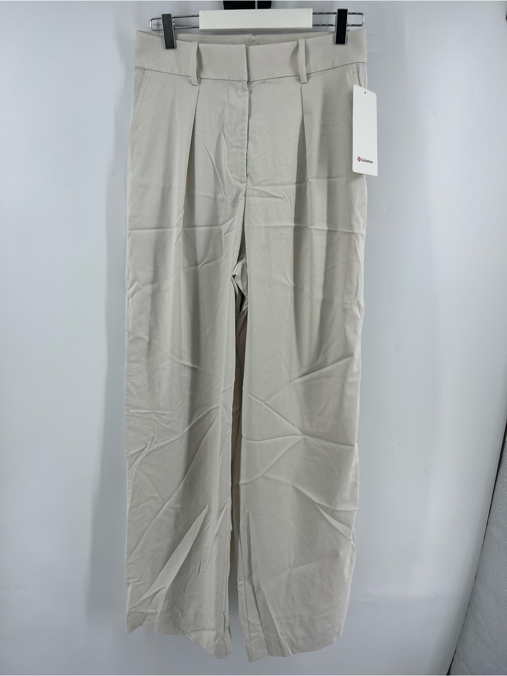 Lululemon Pleat-Front High-Rise Trouser Regular Bone Woman’s Size 6 - Picture 2 of 4